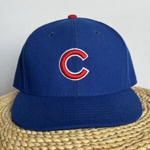 Chicago Cubs Hat Cap Fitted Mens 7 1/4 Blue New Era MLB Baseball